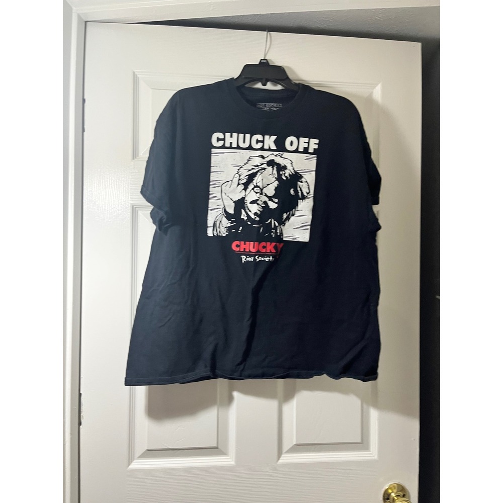 Riot Society Chucky‎ Chuck Off Graphic T Shirt Black Size XL Horror Movie